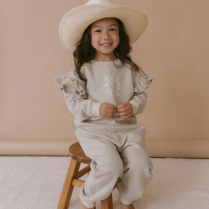 Organic Fleece Ruffle Sleeve Sweatshirt - Magic