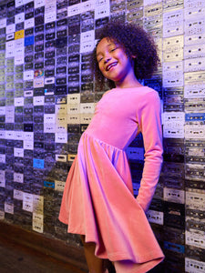 Velour Ballet Dress - Mauve Glow