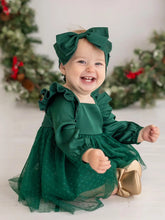 Load image into Gallery viewer, Mistletoe Emerald Dress
