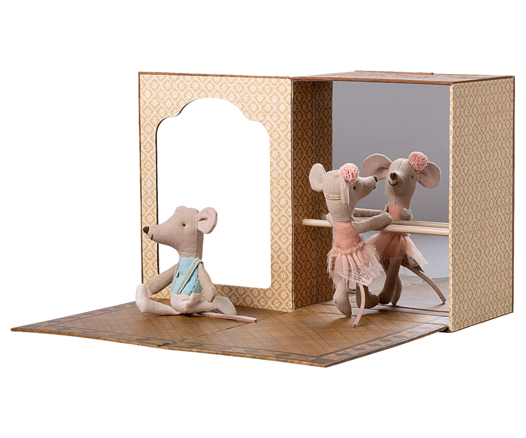 Ballet Mice In Dance Studio, Little Sister and Brother