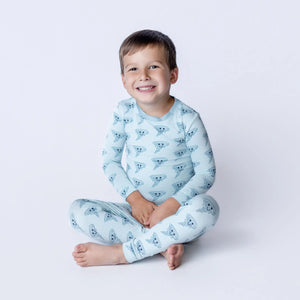 Print Long Sleeve Pajama Set Spring Sky Happy Tornado