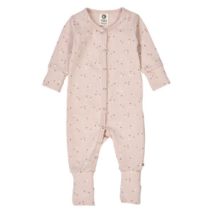 Stars Rib Bodysuit With Feet - Nightingale
