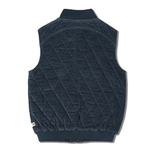 Organi Sleeveless Quilted Corduroy Jacket - Hale Navy