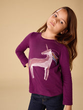 Load image into Gallery viewer, Rainbow Unicorn Graphic Tee - Cosmic Berry
