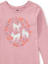 Load image into Gallery viewer, Pearly Deer Graphic Tee - Mauve Hydrangea With Deer
