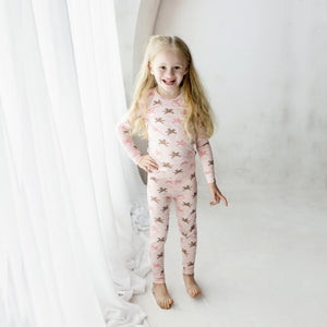 Print Long Sleeve PJ Set Baby Rose Pegasus