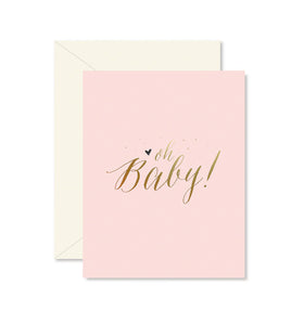 Pink Oh Baby! Greeting Card