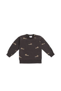 Organic Cotton Peyton Sweatshirt - Pilot, Planes Bistre