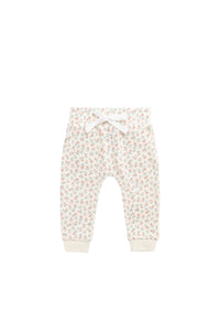 Organic Cotton Lilith Track Pant - Posy Garden Pink