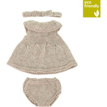 Load image into Gallery viewer, Knitted Doll Outfit - Dress &amp; Headband
