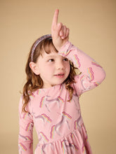 Load image into Gallery viewer, Printed Ballet Dress - Rainbow Unicorn
