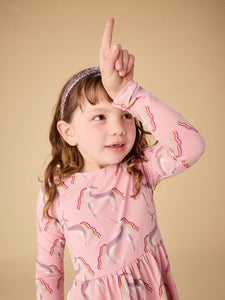 Printed Ballet Dress - Rainbow Unicorn