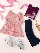 Load image into Gallery viewer, Printed Ballet Dress - Rainbow Unicorn
