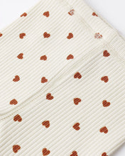 Load image into Gallery viewer, Ribbed Legging - Red Hearts

