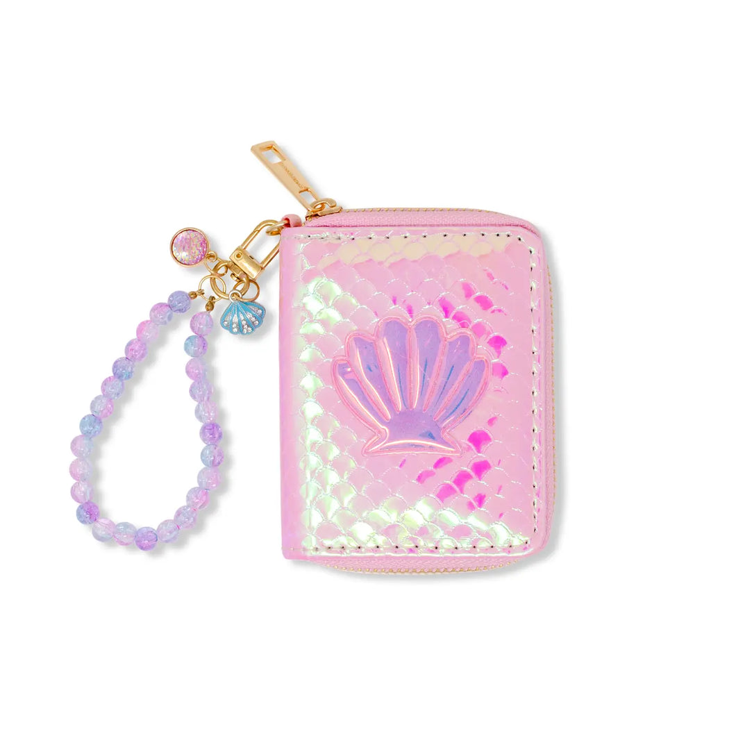 Shiny Seashell Mermaid Wallet - Pink
