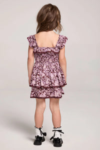 Ruffle Sleeve Mini Dress Sangria
