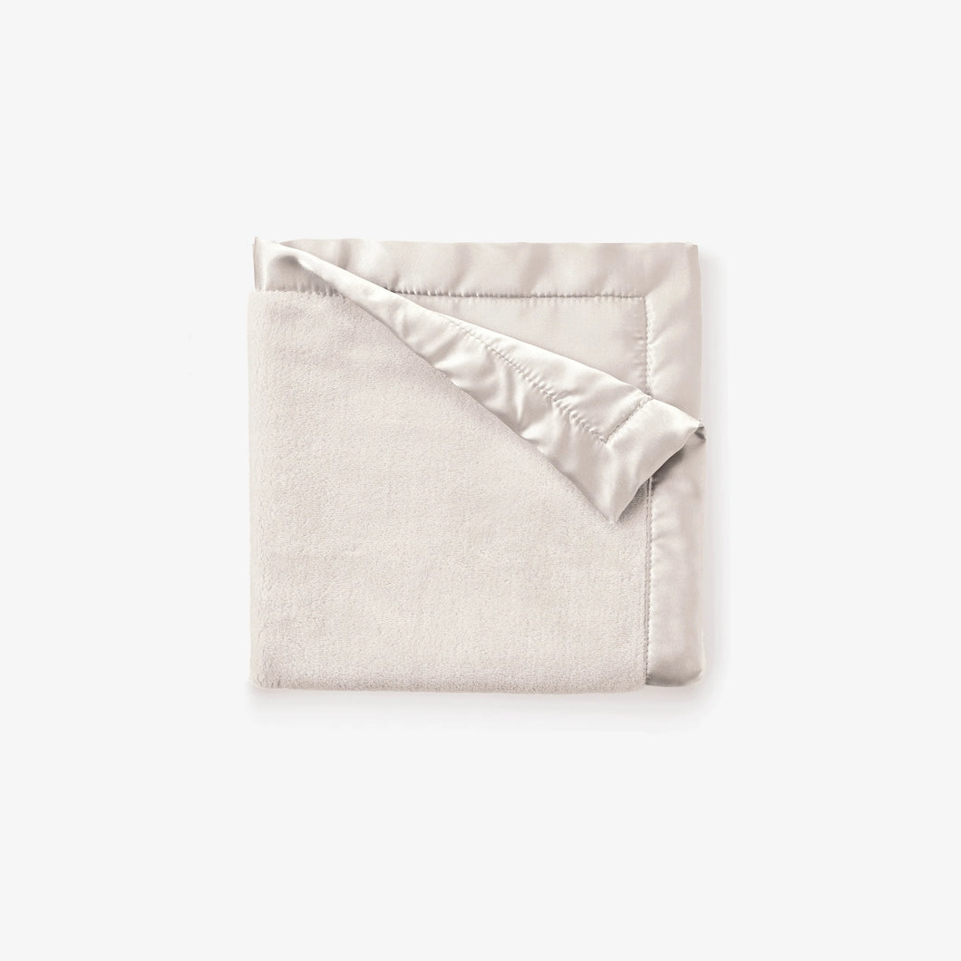 Satin Trim Flannel Fleece Security Blankie - Taupe