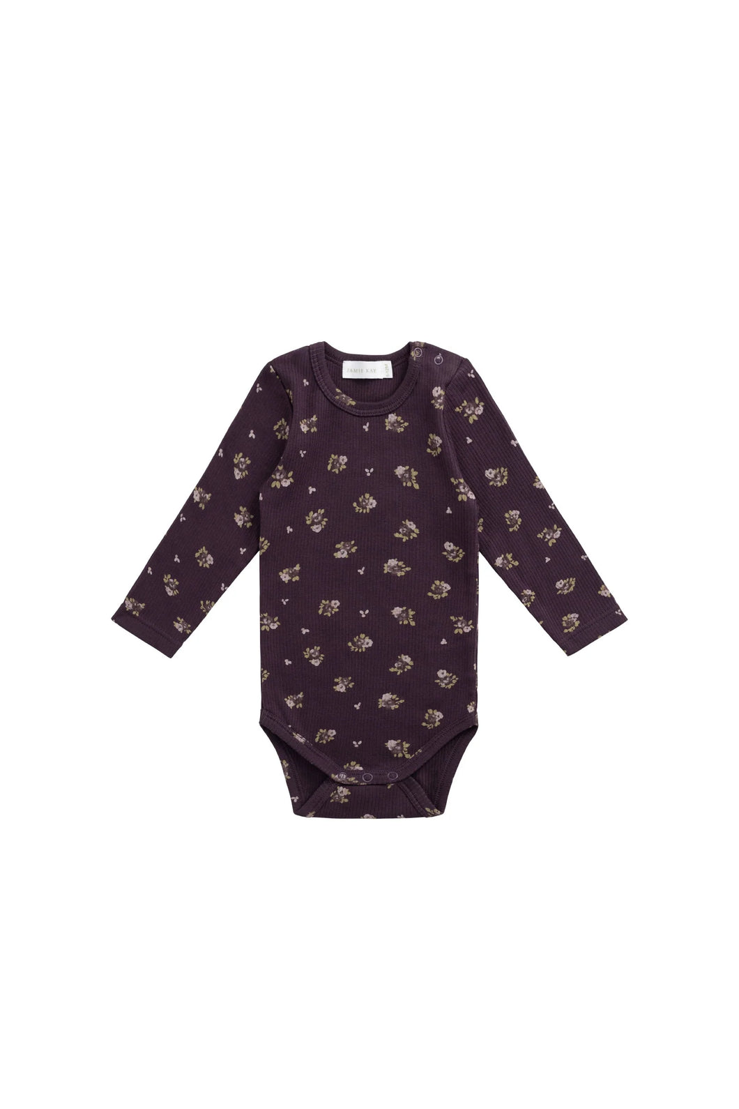 Organic Cotton Fine Rib Long Sleeve - Simone Huckleberry