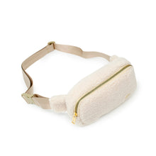 Load image into Gallery viewer, Fuzzy Crossbody Sling Bag w/Heart-Beige
