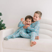 Load image into Gallery viewer, Print Long Sleeve Pajama Set - Glacier Snow Globes
