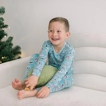 Load image into Gallery viewer, Print Long Sleeve Pajama Set - Glacier Snow Globes
