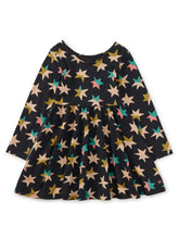 Load image into Gallery viewer, Printed Ballet Dress - Colorblock Metallic Stars
