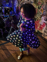 Load image into Gallery viewer, Printed Ballet Dress - Colorblock Metallic Stars
