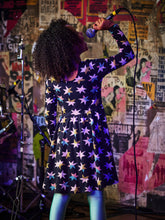 Load image into Gallery viewer, Printed Ballet Dress - Colorblock Metallic Stars
