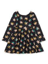 Load image into Gallery viewer, Printed Ballet Dress - Colorblock Metallic Stars

