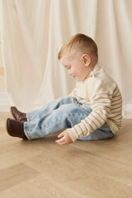 Load image into Gallery viewer, Malcom Knitted Jumper - Malcom Stripe Cloud/Brioche
