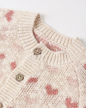 Load image into Gallery viewer, Knit Cardigan - Hearts
