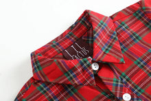 Load image into Gallery viewer, Red And Green Tartan Boy Dress Shirt

