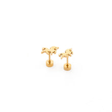 Load image into Gallery viewer, Gold Unicorn Earrings
