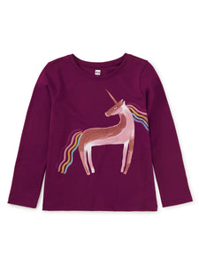 Rainbow Unicorn Graphic Tee - Cosmic Berry