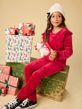 Load image into Gallery viewer, Very Velour Flare Pants - Red
