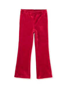 Very Velour Flare Pants - Red