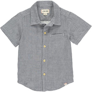 Newport S/S Shirt Charcoal Micro Plaid