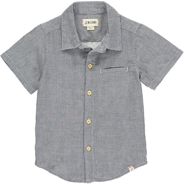 Newport S/S Shirt Charcoal Micro Plaid