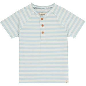 Frigat Raglan Henley Blue/White Stripe