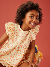 Load image into Gallery viewer, Woven Ruffle Top Cream Floral

