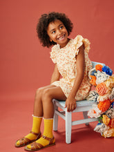 Load image into Gallery viewer, Woven Ruffle Top Cream Floral
