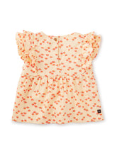 Load image into Gallery viewer, Woven Ruffle Top Cream Floral
