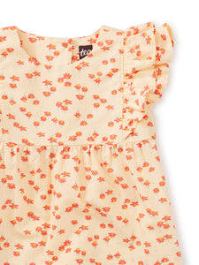 Woven Ruffle Top Cream Floral