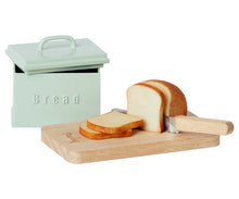 Load image into Gallery viewer, Miniature Bread Box With Cutting Board And Knife
