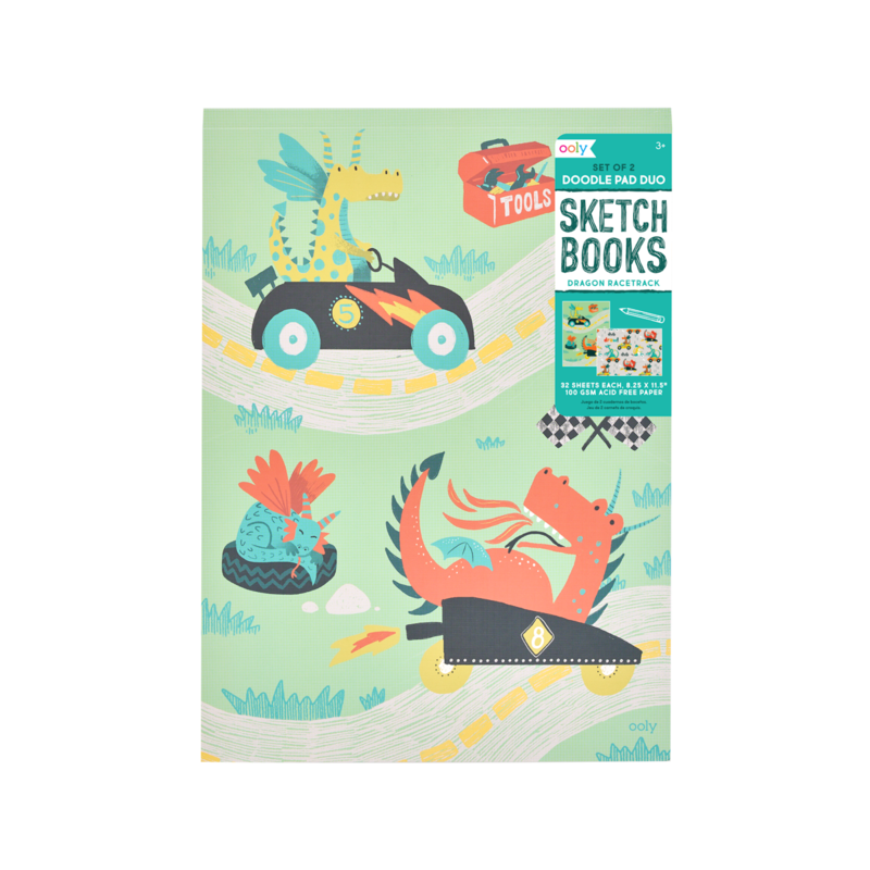 Doodle Pad Duo Sketchbook - Dragon Racetrack Set of 2