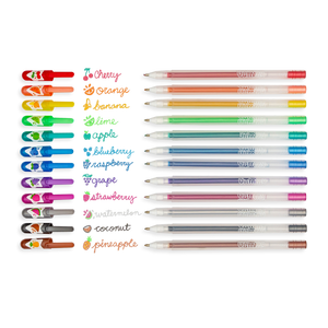 Yummy Yummy Scented Colored Glitter Gel Pens Set of 12
