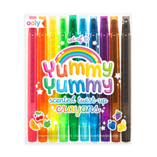 Load image into Gallery viewer, Yummy Yummy Scented Twist-Up Crayons Set of 10
