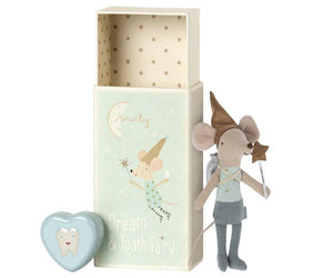 Tooth Fairy Mouse in Matchbox - Blue