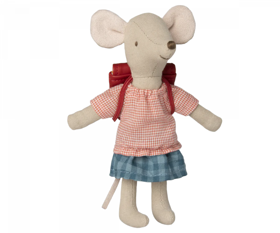Tricycle Mouse, Big Sister With Bag - Red