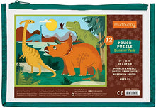 Load image into Gallery viewer, Dinosaur Park 12 PC Puzzle Pouch
